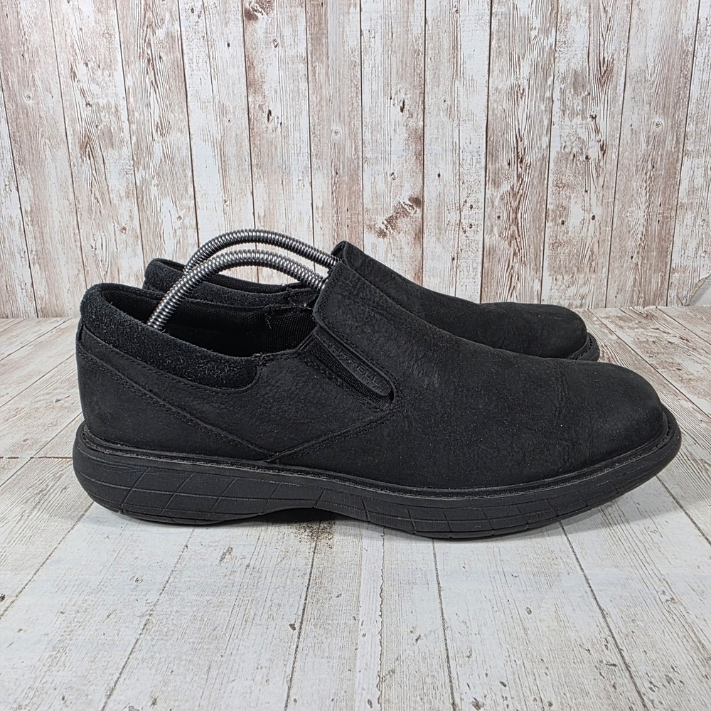 Merrell World Legend 2 Moc Mens Black Leather Slip On Shoes J94005 Size 10.5